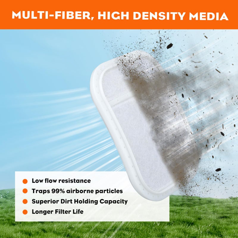 Hipa (Pack of 10) BCZ260TS Air Filter for RedMax BCZ230TS BCZ3060TS BCZ2460S BCZ2650S CHTZ2460 BCZ2660TS BCZ3050S BCZ2450S Trimmer Brushcutter Replace for 528074701 587930701 - Image 5